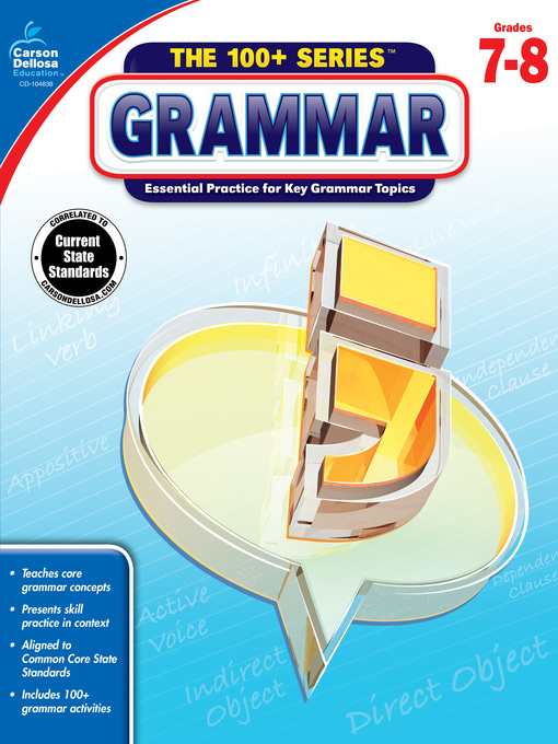 Title details for Grammar, Grades 7--8 by Carson Dellosa Education - Available